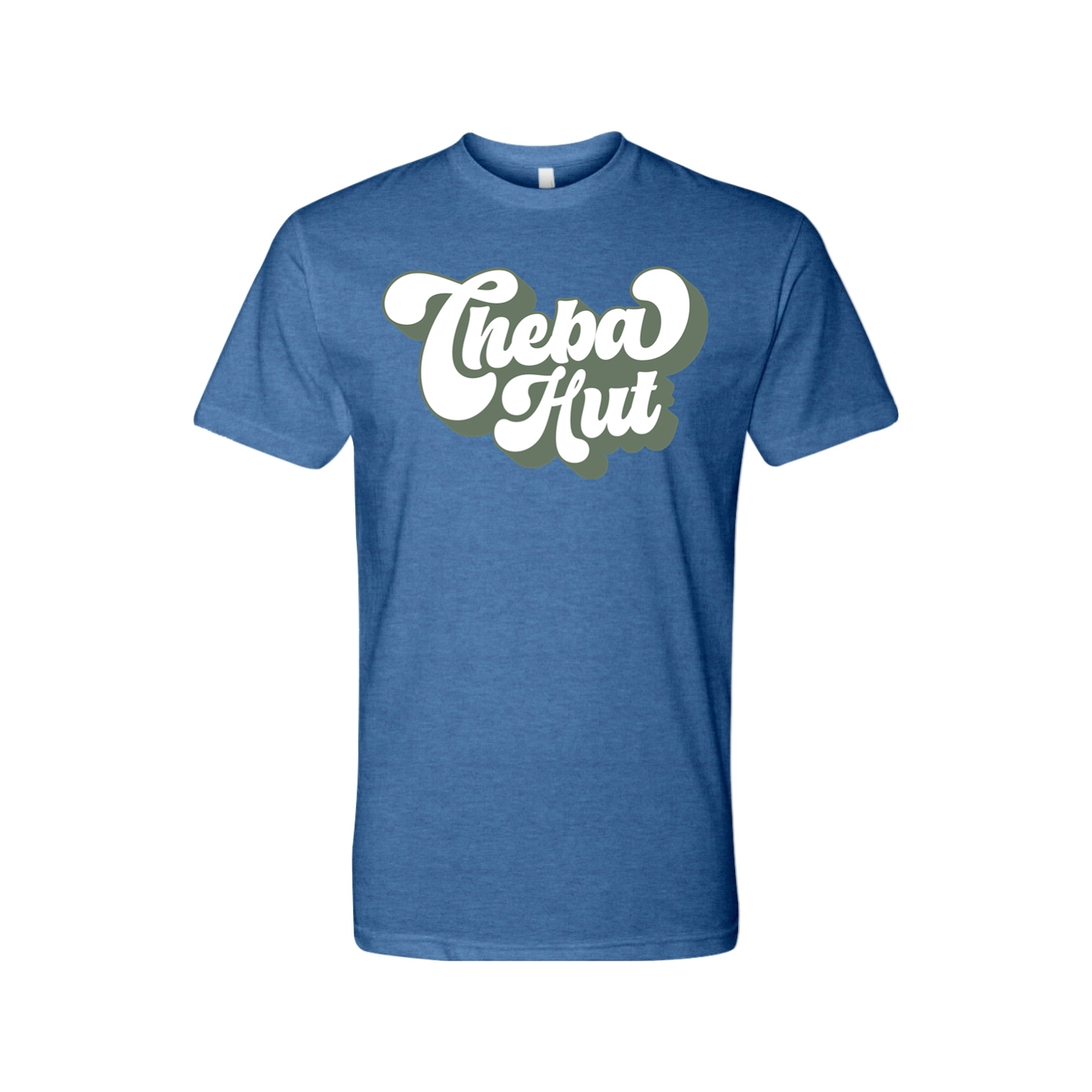 Stock image of Cheba Hut Tee in Heather Cool Blue