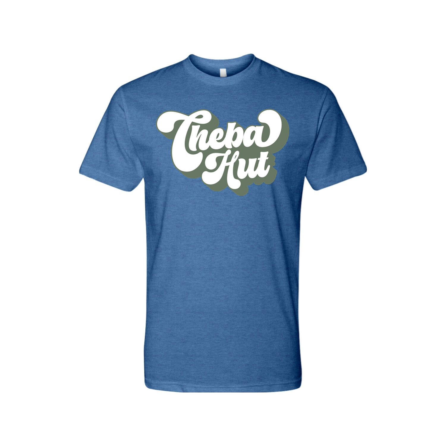 Stock image of Cheba Hut Tee in Heather Cool Blue
