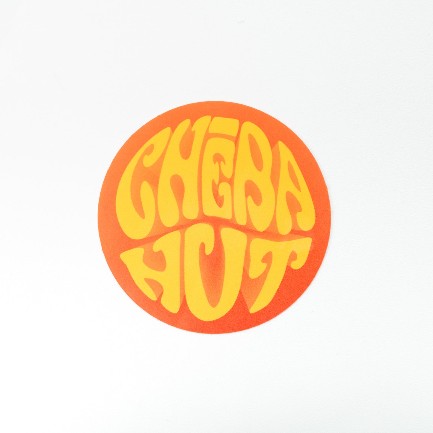 Groovy Orange Cheba Hut Circle - Single Sticker