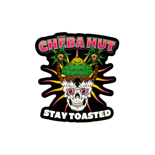 Stay Toasted Skull - Single Sticker