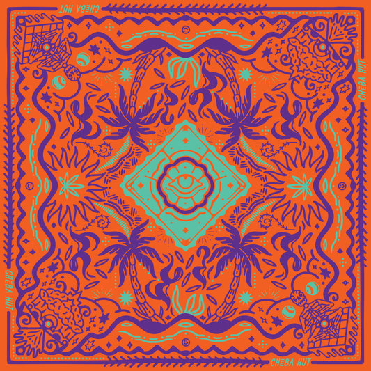 Multi-color Bandana with Cheba Hut Text